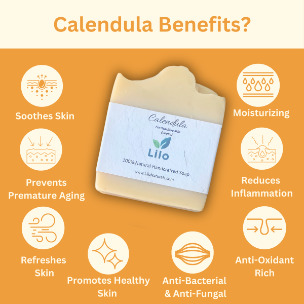 Calendula | For Sensitive Skin | Calendula | Cocoa Butter | Mango Butter | Cold Pressed Coconut Oil | Extra Virgin Olive Oil - Image 2