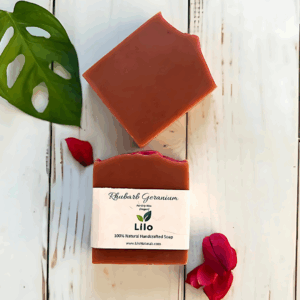 Rhubarb Geranium | For Dry Skin | Cocoa Butter | Organic Shea Butter| Rhubarb Root | Cold Pressed Coconut Oil | Extra Virgin Olive Oil