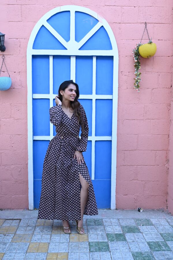 BAGRU HANDBLOCK PRINTED DRESS - Image 3