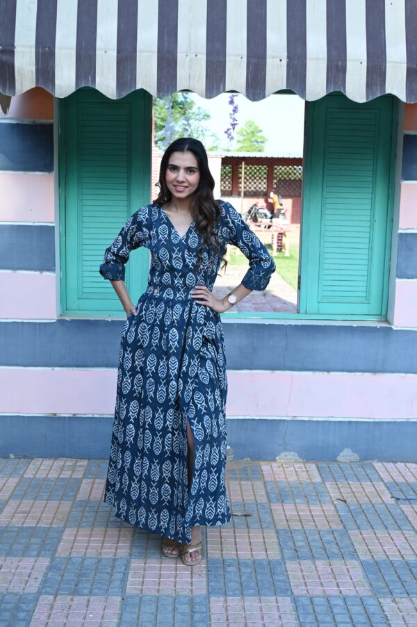 BAGRU HANDBLOCK PRINTED DRESS - Image 3