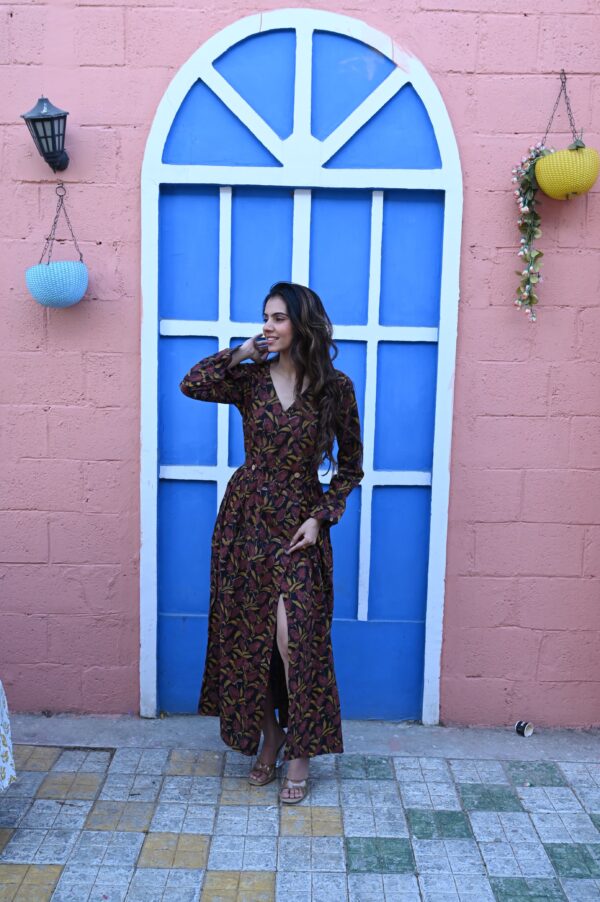 BAGRU HANDBLOCK PRINTED DRESS