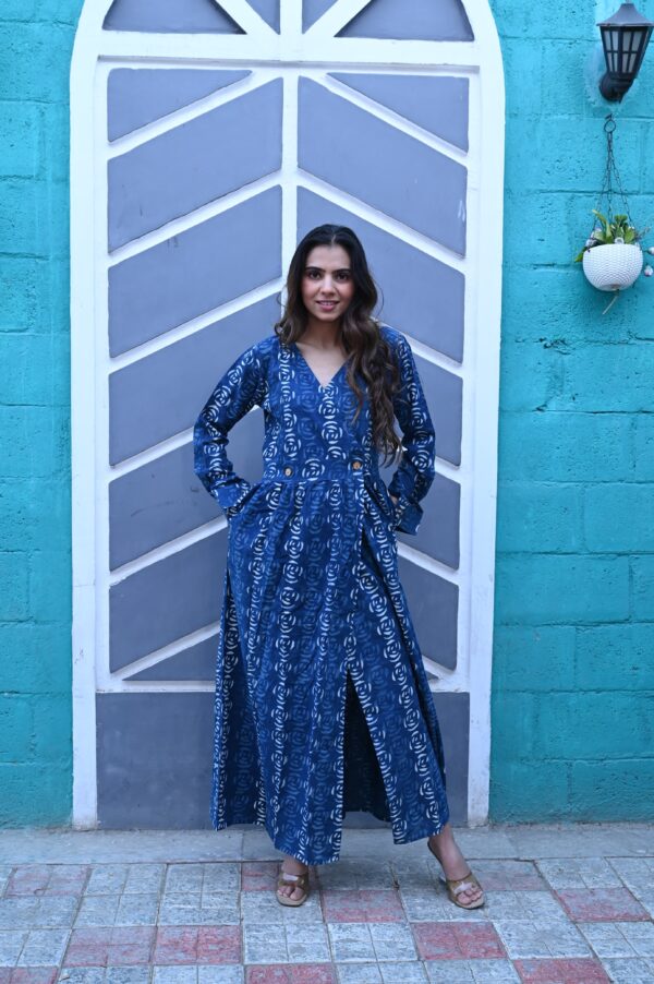 BAGRU HANDBLOCK PRINTED DRESS