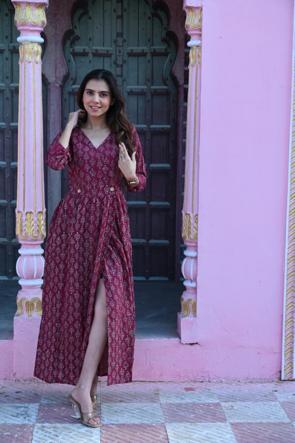BAGRU HANDBLOCK PRINTED DRESS