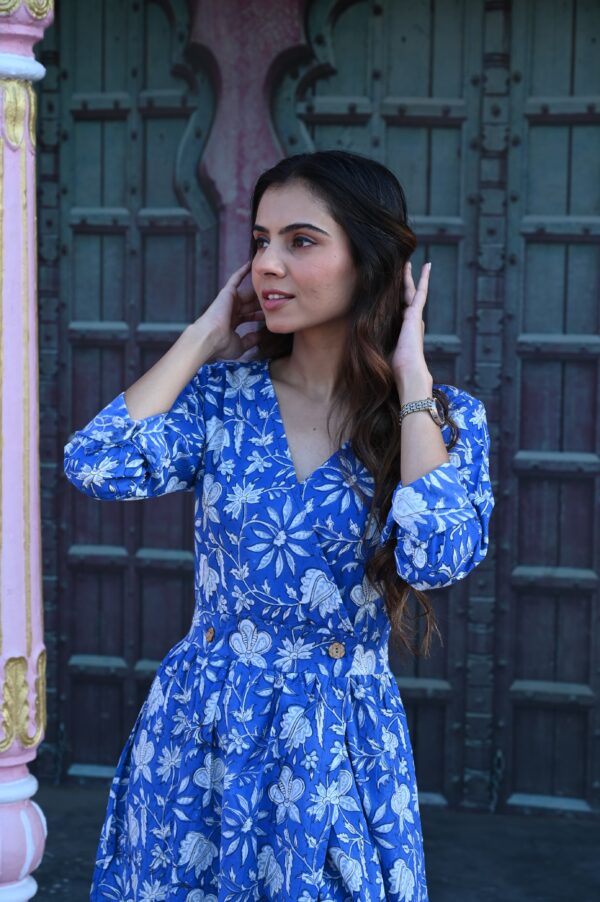 BAGRU HANDBLOCK PRINTED DRESS - Image 3
