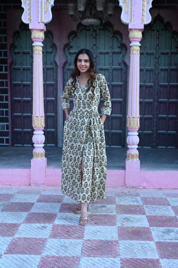 BAGRU HANDBLOCK PRINTED DRESS - Image 3