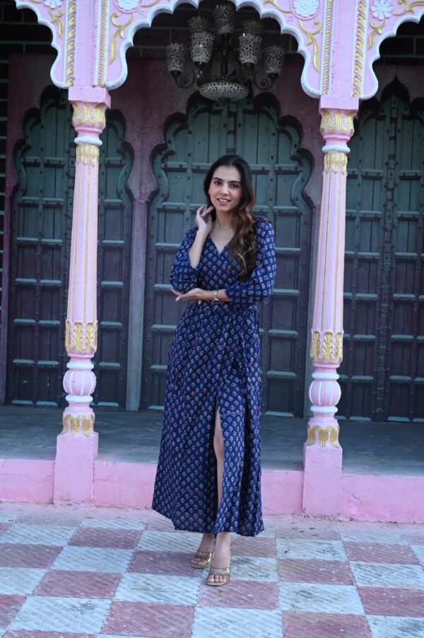 BAGRU HANDBLOCK PRINTED DRESS - Image 2