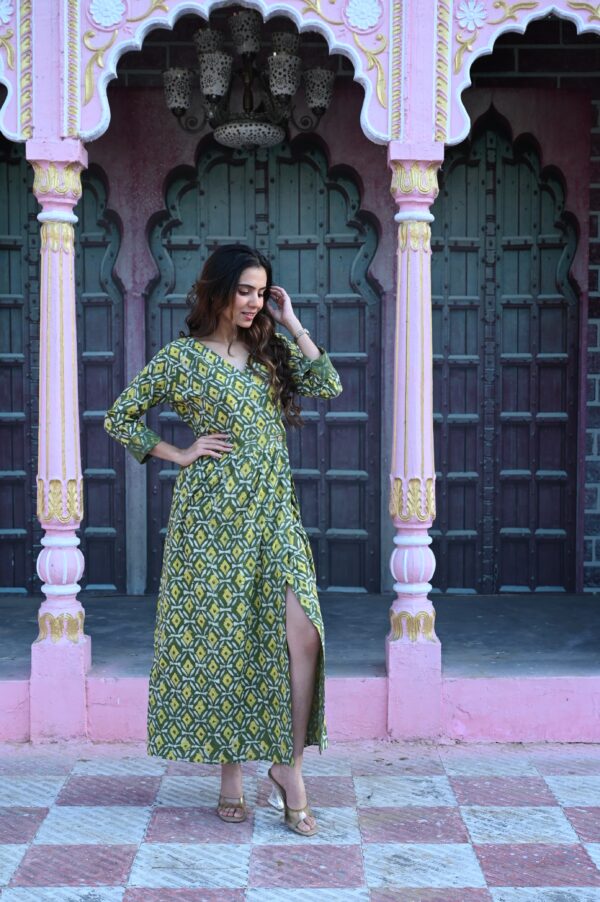 BAGRU HANDBLOCK PRINTED DRESS