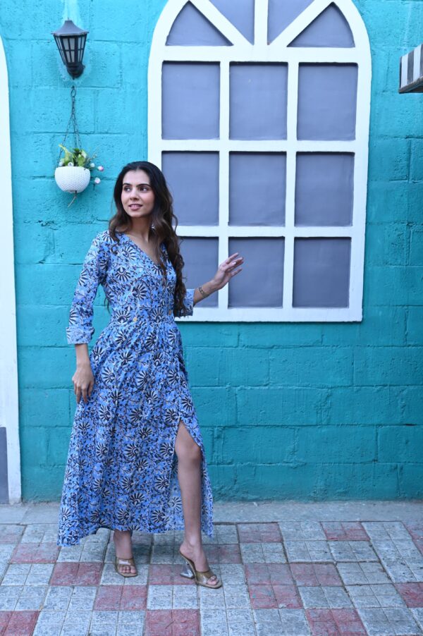 BAGRU HANDBLOCK PRINTED DRESS - Image 3