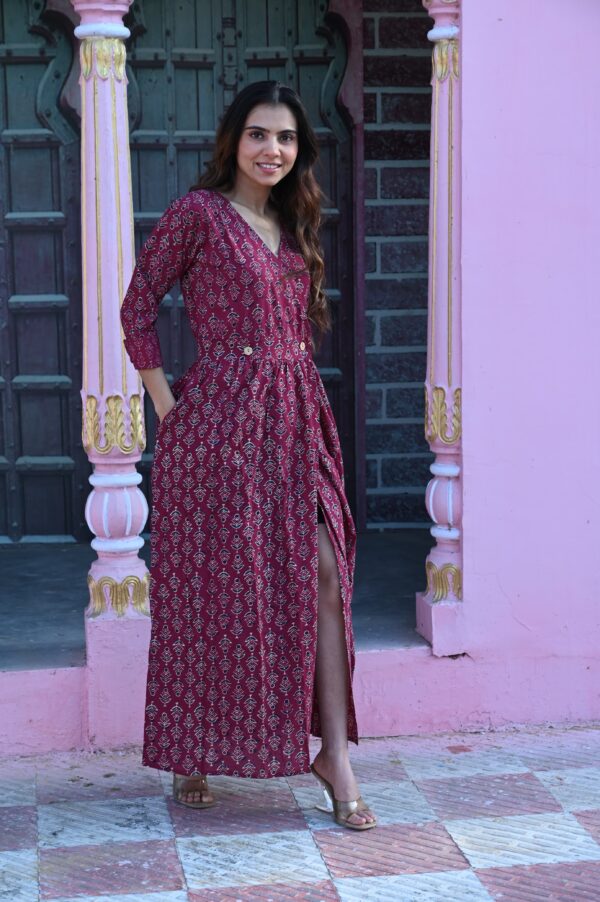 BAGRU HANDBLOCK PRINTED DRESS - Image 3