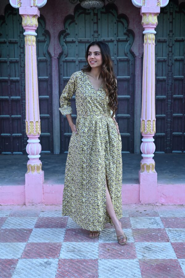 BAGRU HANDBLOCK PRINTED DRESS - Image 3