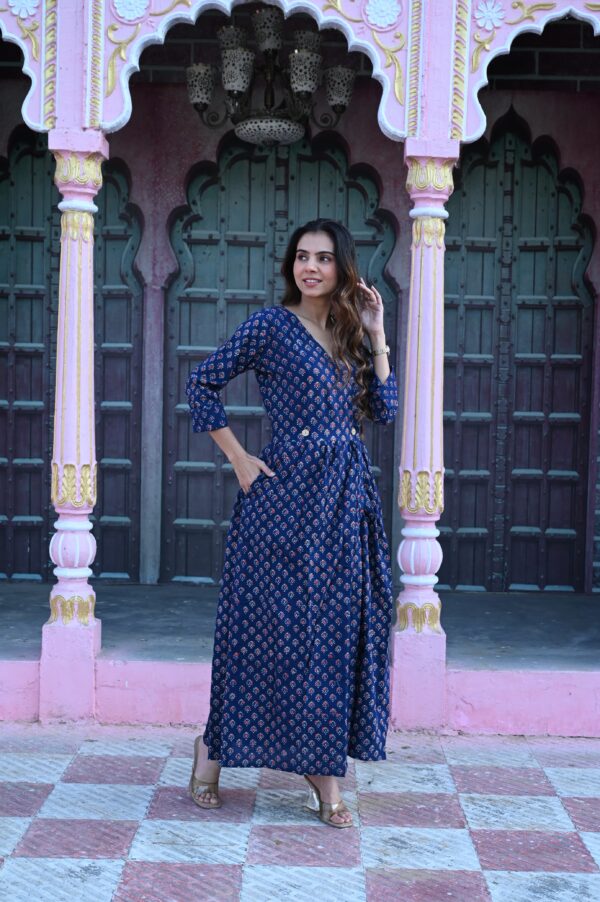 BAGRU HANDBLOCK PRINTED DRESS - Image 4