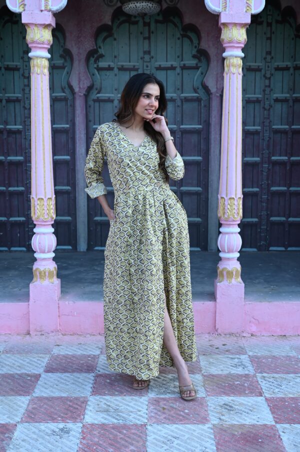BAGRU HANDBLOCK PRINTED DRESS - Image 4