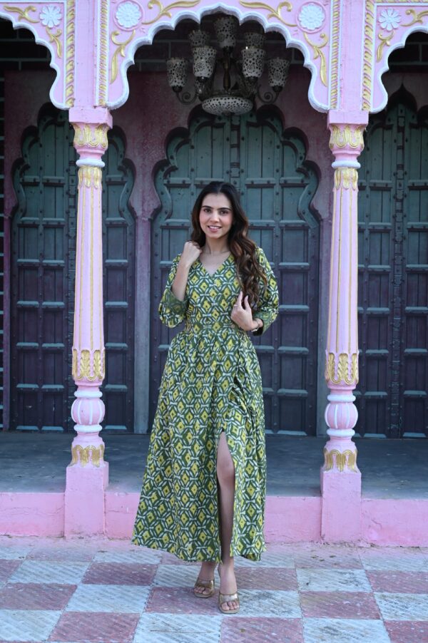 BAGRU HANDBLOCK PRINTED DRESS - Image 2