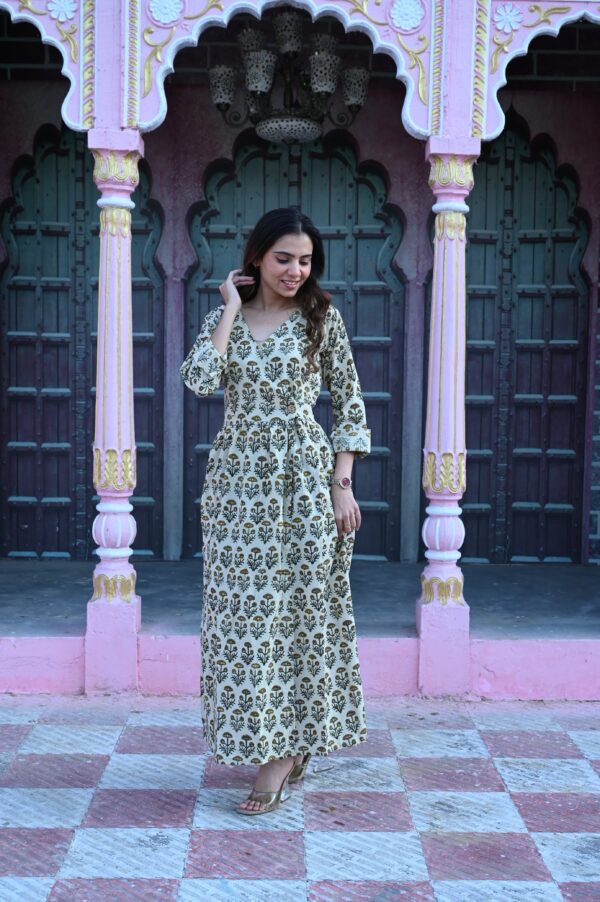 BAGRU HANDBLOCK PRINTED DRESS - Image 5