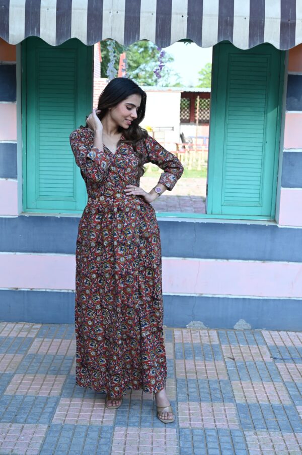 BAGRU HANDBLOCK PRINTED DRESS - Image 4