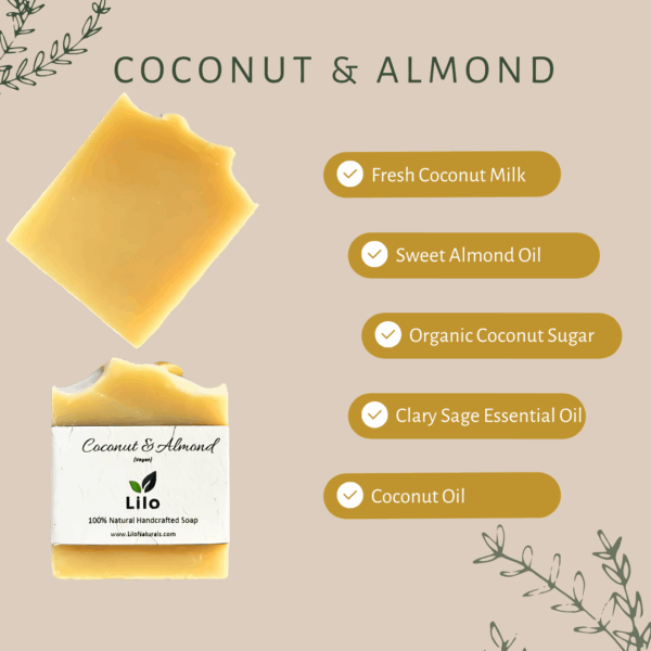 Coconut & Almond | For Oily Skin | Fresh Coconut Milk | Sweet Almond Oil | Coconut Sugar | Cold Pressed Coconut Oil - Image 2