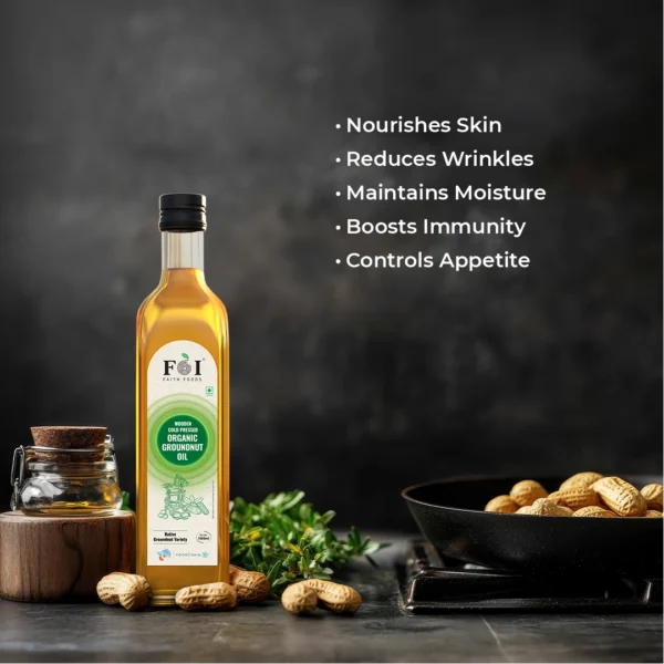Organic Wood Pressed Groundnut Oil - Image 3