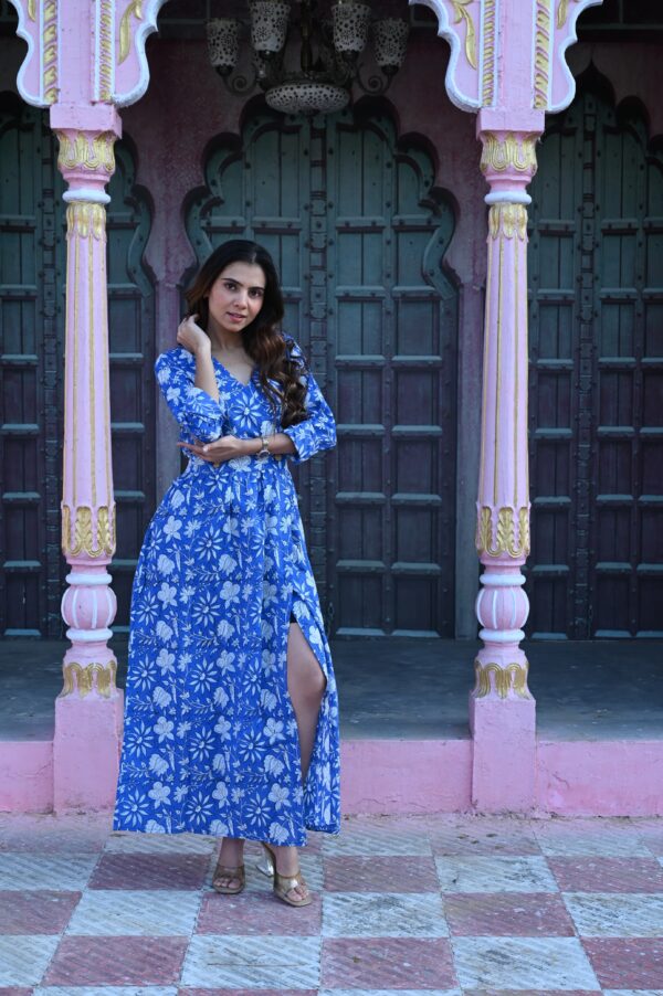 BAGRU HANDBLOCK PRINTED DRESS