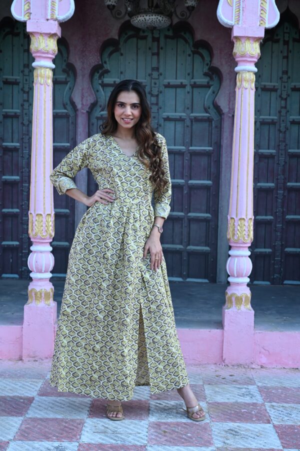 BAGRU HANDBLOCK PRINTED DRESS