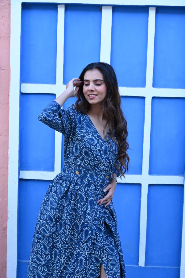 BAGRU HANDBLOCK PRINTED DRESS - Image 4
