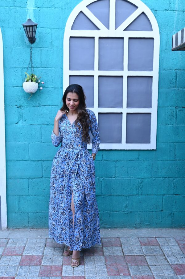 BAGRU HANDBLOCK PRINTED DRESS - Image 4