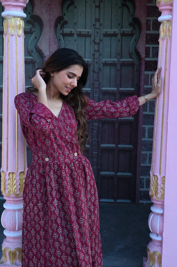 BAGRU HANDBLOCK PRINTED DRESS - Image 2