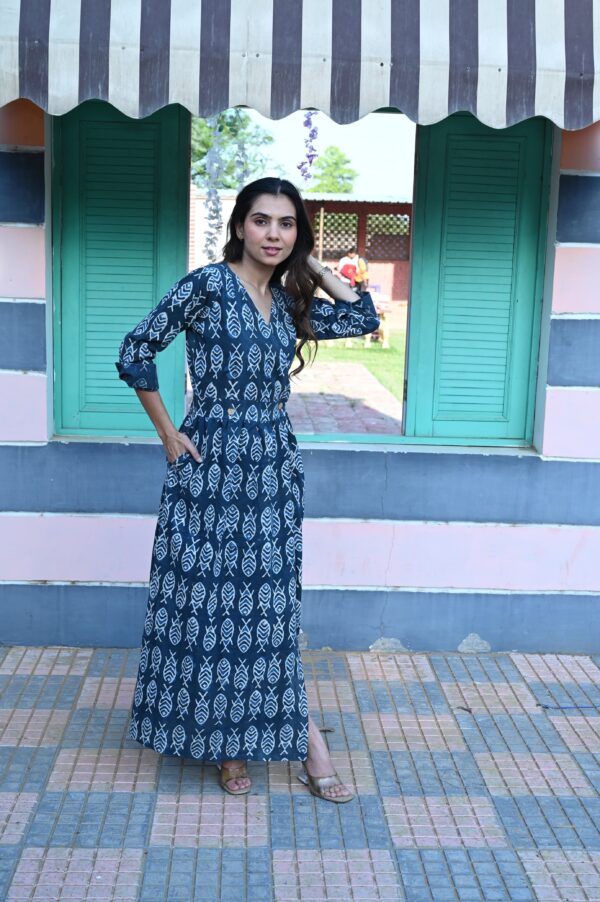 BAGRU HANDBLOCK PRINTED DRESS