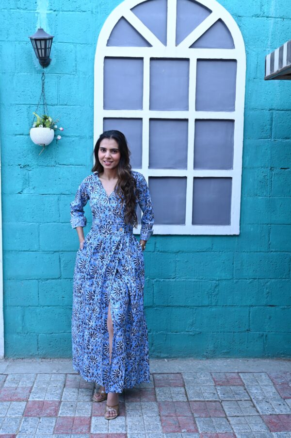BAGRU HANDBLOCK PRINTED DRESS