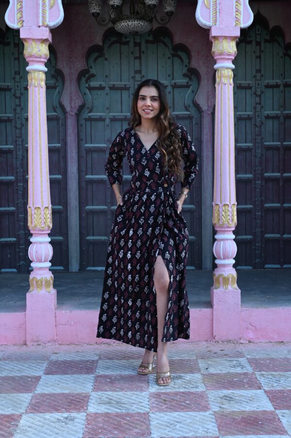 BAGRU HANDBLOCK PRINTED DRESS