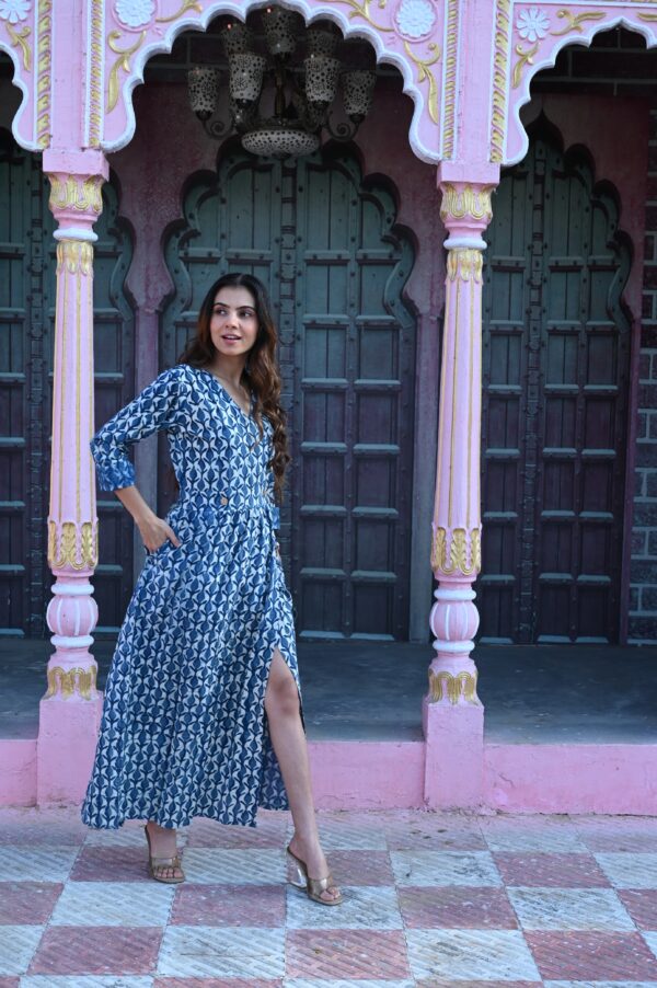 BAGRU HANDBLOCK PRINTED DRESS