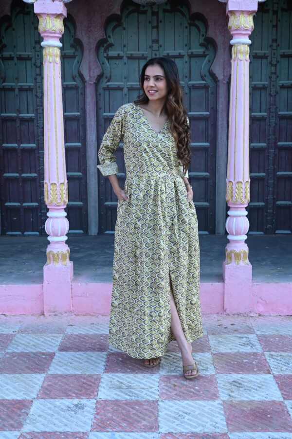 BAGRU HANDBLOCK PRINTED DRESS - Image 2
