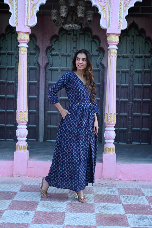 BAGRU HANDBLOCK PRINTED DRESS