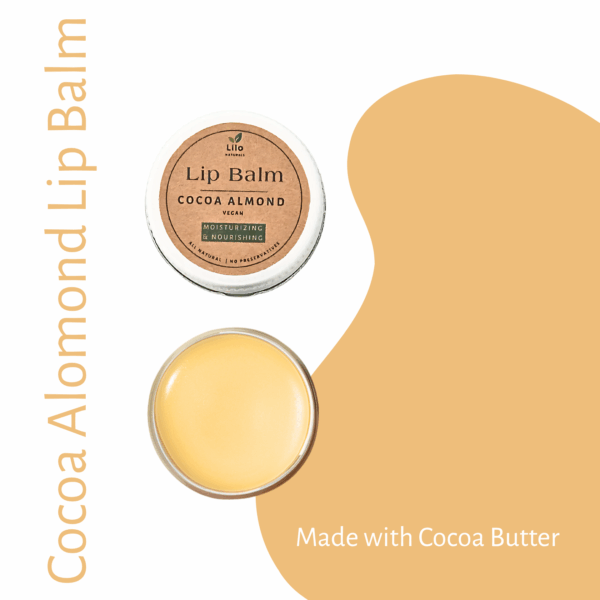 Lip Balm (Cocoa Almond) | Cocoa Butter | Almond Oil | Jojoba Oil - Image 2