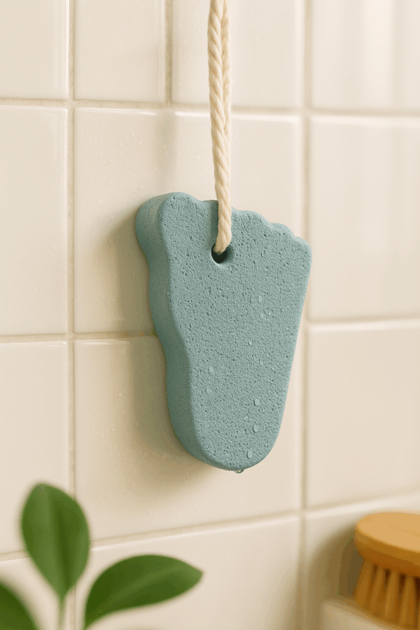 Be Organic Foot-Shaped Pumice Stone for Cracked Heels and Dead Skin Removal – Natural Foot Scrubber - Image 3