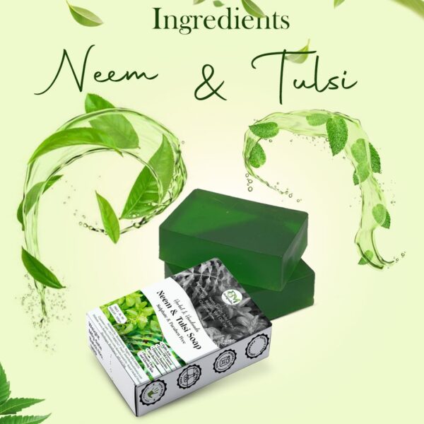 Beautimania Anti Acne Soap for Clear Skin- pack of 2 | Anti Acne & Pimple Cleansing Bar for Face and Body with Tea Tree oil, Tulsi & Neem Acne Soap for Face & Body - Image 3