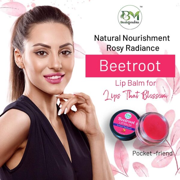 Beautimania Beetroot Lip Balm for Dark Lips to Lighten and Moisturizes- Pack of 2 | Lip care Lip for Dry and Chapped Lips | Lip Balm for Women &  Men - Image 3