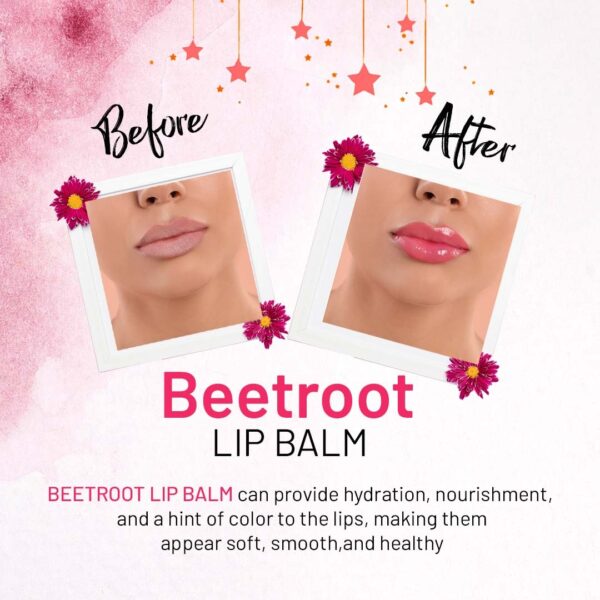 Beautimania Beetroot Lip Balm for Dark Lips to Lighten and Moisturizes- Pack of 2 | Lip care Lip for Dry and Chapped Lips | Lip Balm for Women &  Men - Image 4